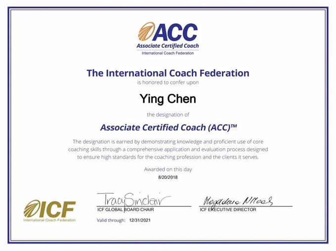 ICF认证教练陈颖